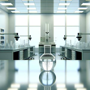 aqueous based macromolecule formulation in a lab with no people