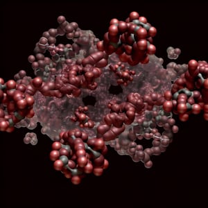 hemoglobin with a blank background