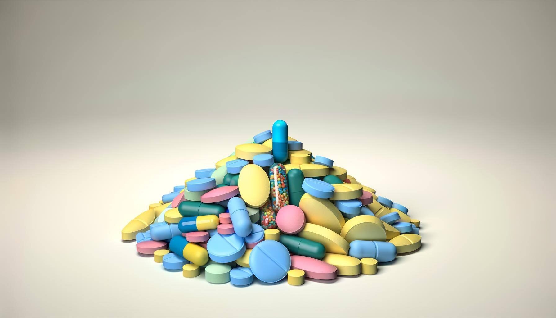 pile of various tablet pills-1