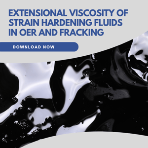Extensional viscosity of Strain Hardening Fluids in OER and Fracking App Note Tile