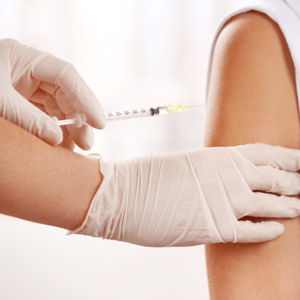 injection into an arm