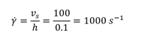 Shear Rate for Relative motion