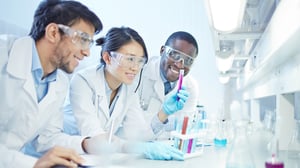 Scientists Analyzing Viscosity of Samples