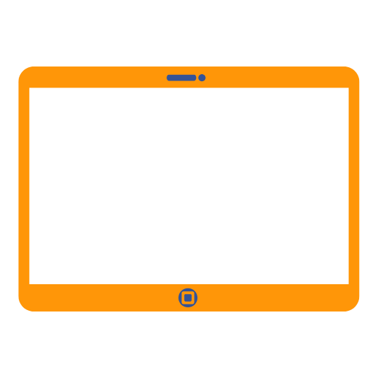 Tablet Icon - Orange