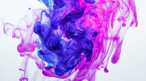 Website Banner Ink in Water - Blue& Magenta