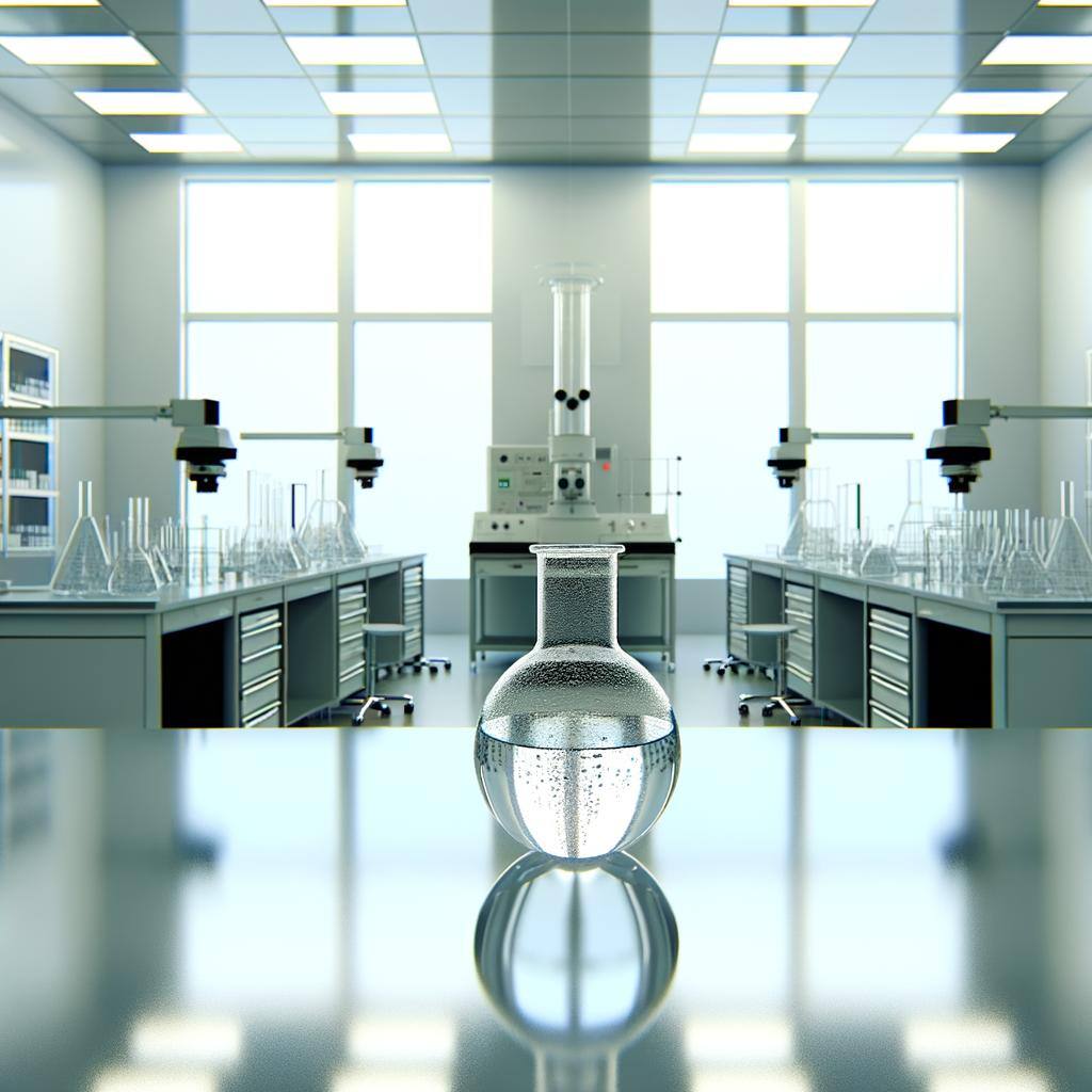 aqueous based macromolecule formulation in a lab with no people