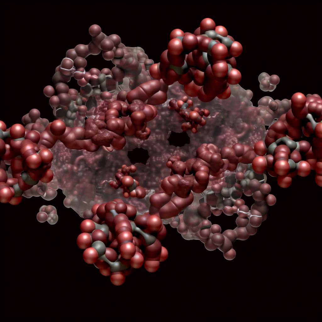 hemoglobin with a blank background