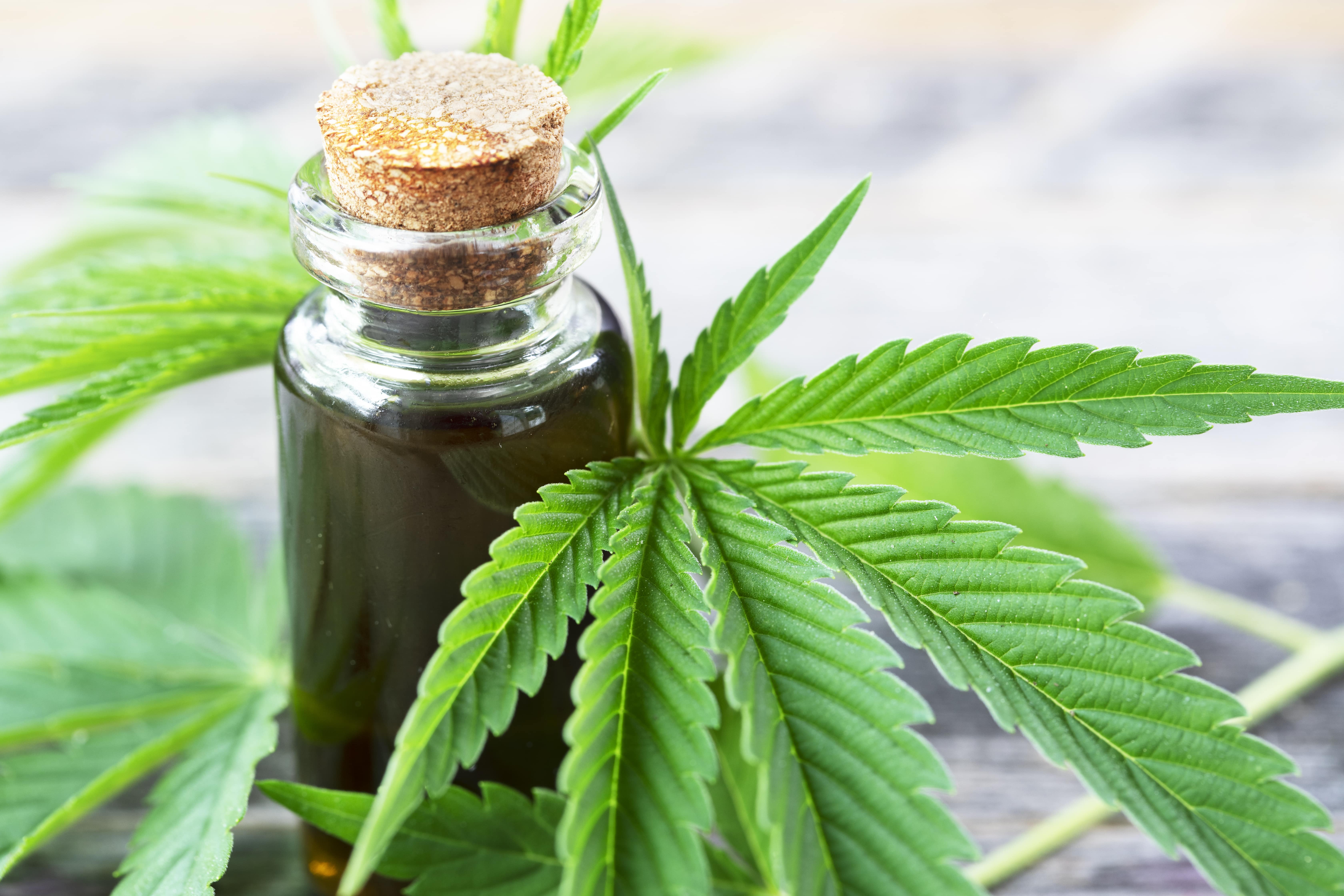 Cannabis with cannabis in vial-min